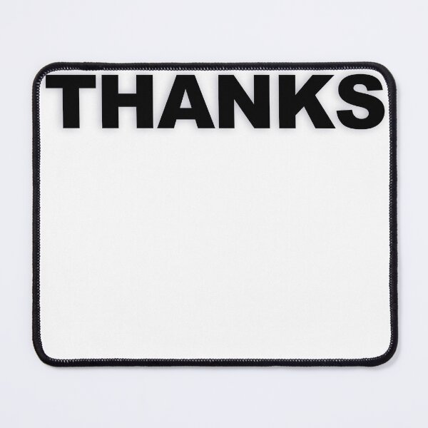 Item preview, THANKS — Black Minimal Bold Type Statement designed and sold by WORDPAUSE.