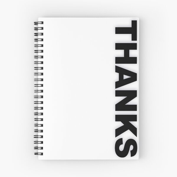Item preview, THANKS — Black Minimal Bold Type Statement designed and sold by WORDPAUSE.