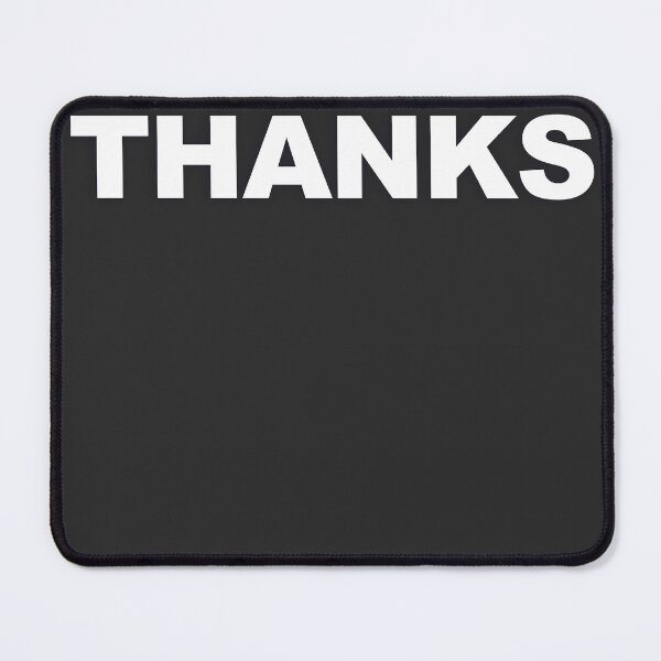 Item preview, THANKS — White Minimal Bold Type Statement designed and sold by WORDPAUSE.