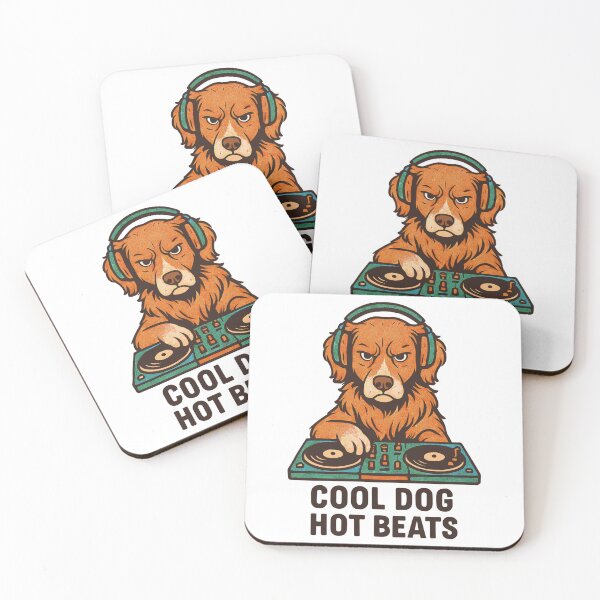 Item preview, DJ Toller: Cool Dog - Hot Beats Retro Retriever designed and sold by Pineapple-Tree.