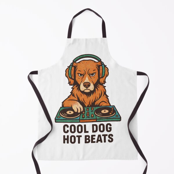 Item preview, DJ Toller: Cool Dog - Hot Beats Retro Retriever designed and sold by Pineapple-Tree.