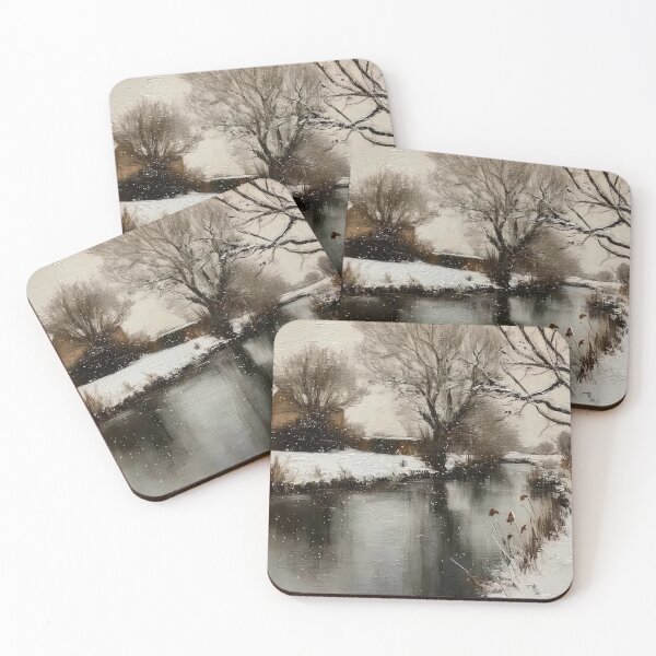 Item preview, Snowy Riverbank Scene designed and sold by lautir.
