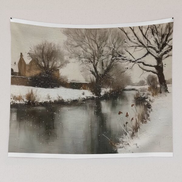 Item preview, Snowy Riverbank Scene designed and sold by lautir.