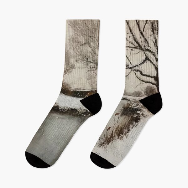Item preview, Snowy Riverbank Scene designed and sold by lautir.
