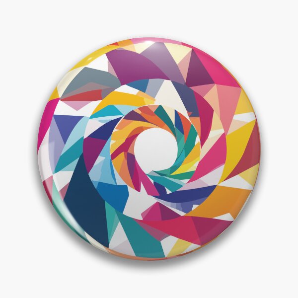 Item preview, Colorful Geometric Spiral – Abstract Polygon Swirl Design designed and sold by Genzify.