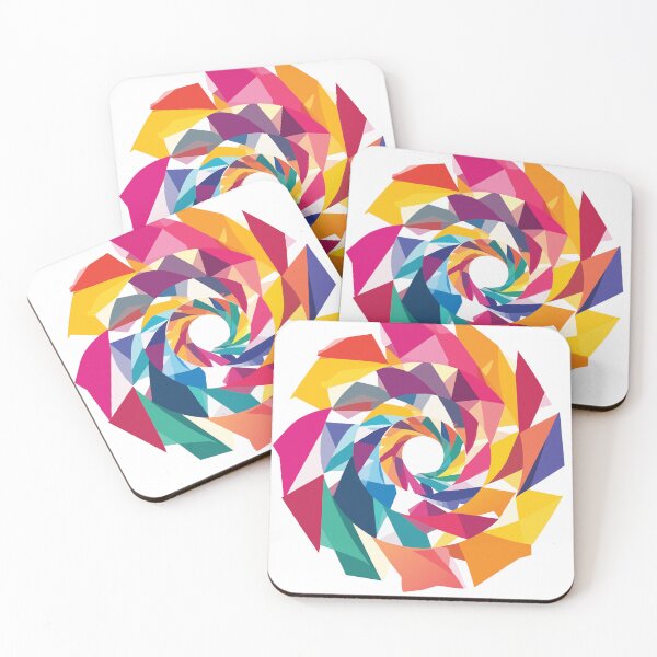 Item preview, Colorful Geometric Spiral – Abstract Polygon Swirl Design designed and sold by Genzify.
