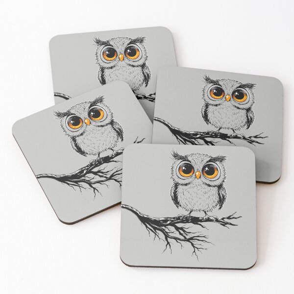 Item preview, Owl black and white minimalist art  designed and sold by Natart1004.