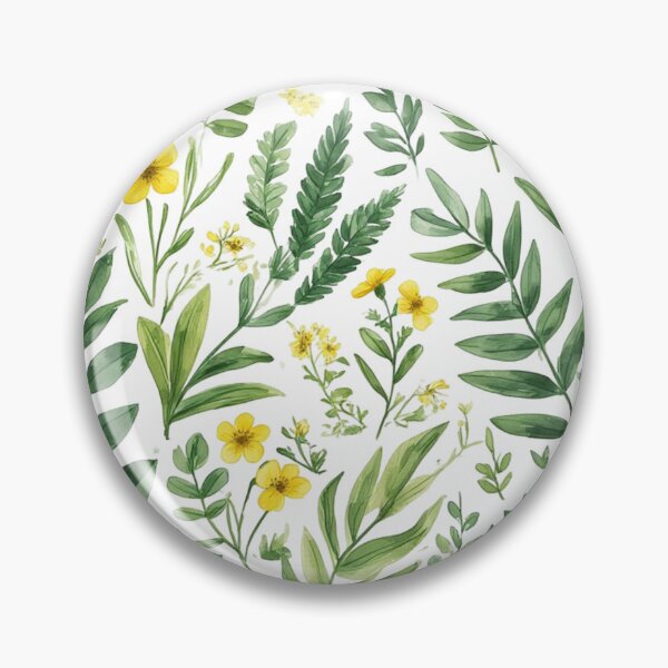 Item preview, Meadow Blooms: Yellow Wildflowers and Green Foliage designed and sold by sanorastyle.