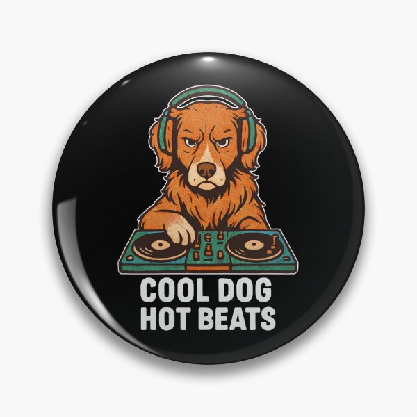 Item preview, DJ Toller: Cool Dog - Hot Beats Retro Retriever designed and sold by Pineapple-Tree.