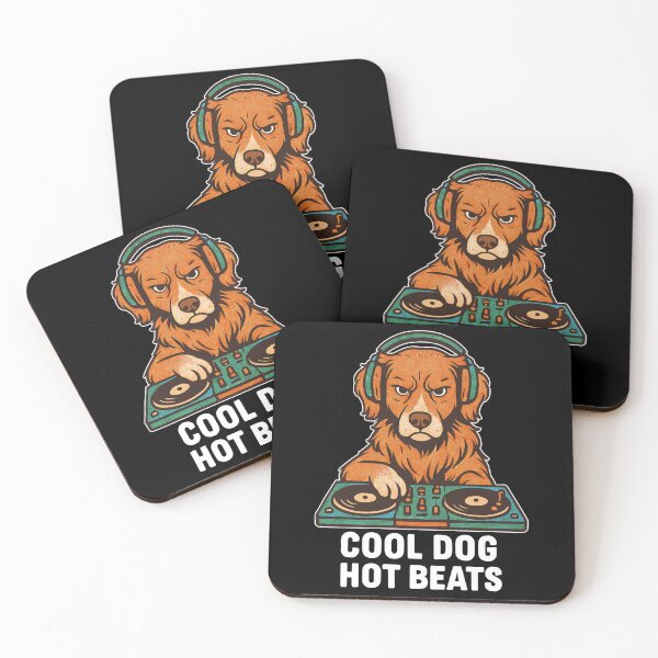 Item preview, DJ Toller: Cool Dog - Hot Beats Retro Retriever designed and sold by Pineapple-Tree.