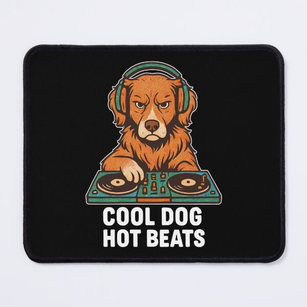 Item preview, DJ Toller: Cool Dog - Hot Beats Retro Retriever designed and sold by Pineapple-Tree.
