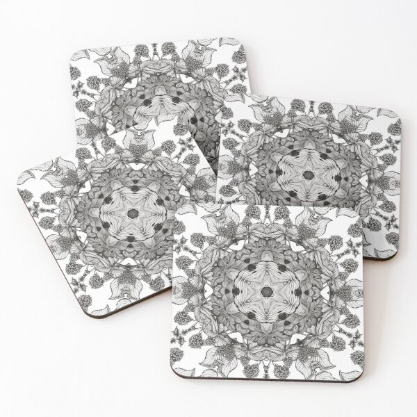 Item preview, Urtica dioica – Botanical Mandala in Charcoal (Black & White Edition) designed and sold by Colorshow-relax.