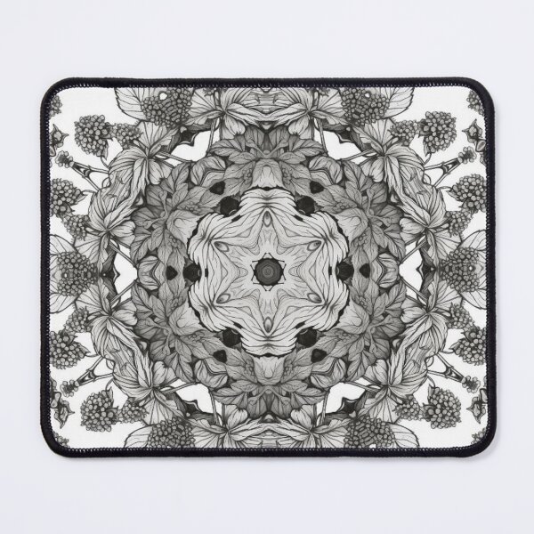 Item preview, Urtica dioica – Botanical Mandala in Charcoal (Black & White Edition) designed and sold by Colorshow-relax.