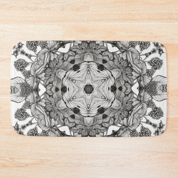 Item preview, Urtica dioica – Botanical Mandala in Charcoal (Black & White Edition) designed and sold by Colorshow-relax.