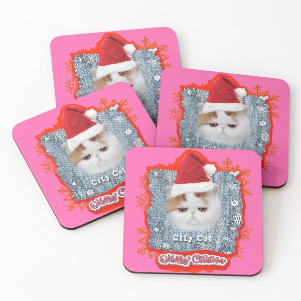 Item preview, Merry Christmas - Denim Flag Ragdoll City Cat (ACCI) designed and sold by VanyssaGraphics.