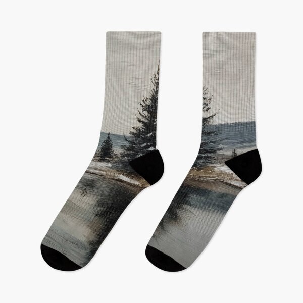 Item preview, Snowy Pine Trees by the Lake designed and sold by lautir.
