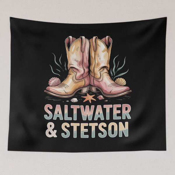 Item preview, Coastal Cowgirl - Western Surfboard - Retro Beach - Cowboy Hat - Summer Rodeo - Surfer Girl Aesthetic - Boho Western - Tropical Cowboy - Vintage Surf Style - Beach Life - Sunset Surf Club designed and sold by JansenGS.