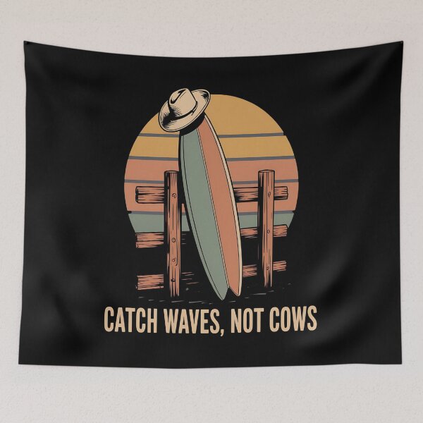 Item preview, Coastal Cowgirl - Western Surfboard - Retro Beach - Cowboy Hat - Summer Rodeo - Surfer Girl Aesthetic - Boho Western - Tropical Cowboy - Vintage Surf Style - Beach Life - Sunset Surf Club designed and sold by JansenGS.