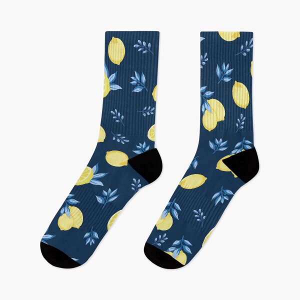 Item preview, Lemon Fresh Navy Pattern designed and sold by kseniiamys.