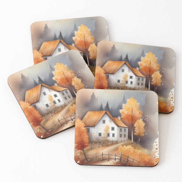 Item preview, Autumn Scene Nature Wall Art – Fall Landscape Illustration designed and sold by sana designer.