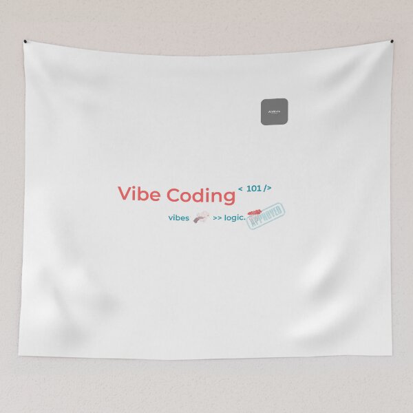 Item preview, Special- Vibe Coding 101 – Vibe > Logic | Minimal Programmer Humor Design designed and sold by AltMain.