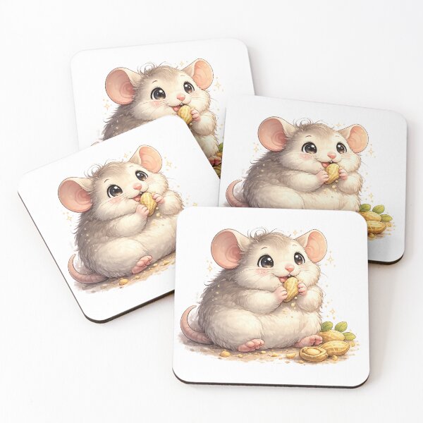 Item preview, Chubby Happy Dumbo Rat Eating a Peanut designed and sold by SpicyWind.