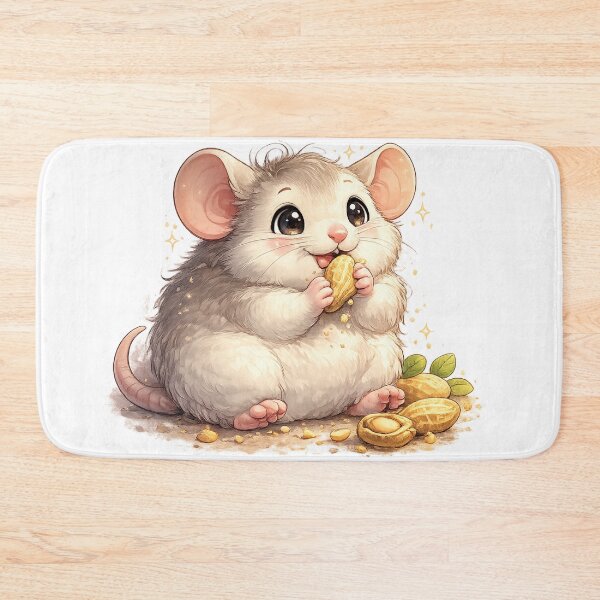 Item preview, Chubby Happy Dumbo Rat Eating a Peanut designed and sold by SpicyWind.