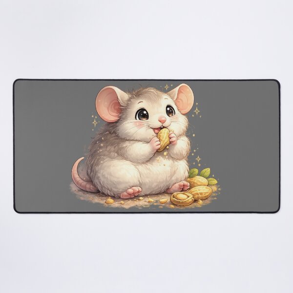 Item preview, Chubby Happy Dumbo Rat Eating a Peanut designed and sold by SpicyWind.