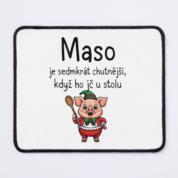 Item preview, Maso je sedmkrát chutnější Funny Pig T-Shirt | Czech Food Humor Shirt | Cute Cooking Pig Design for Food Lovers designed and sold by Sushikidsntoddlers.