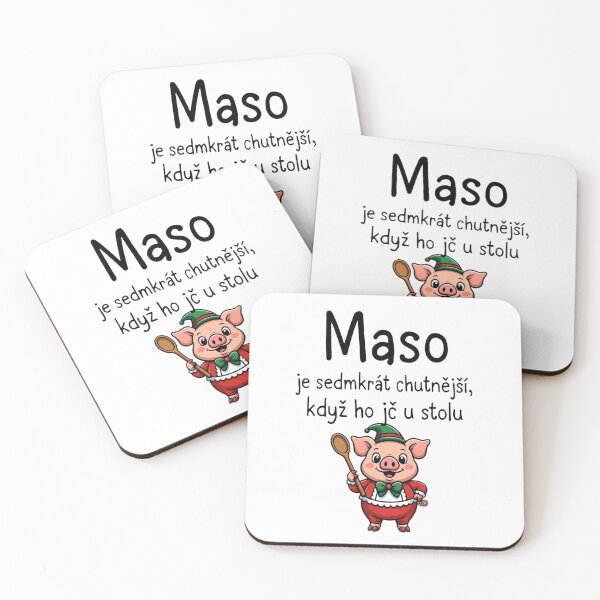 Item preview, Maso je sedmkrát chutnější Funny Pig T-Shirt | Czech Food Humor Shirt | Cute Cooking Pig Design for Food Lovers designed and sold by Sushikidsntoddlers.