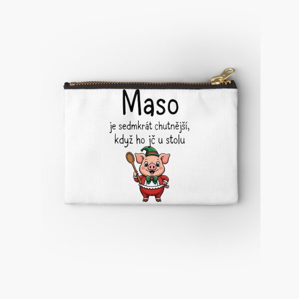 Item preview, Maso je sedmkrát chutnější Funny Pig T-Shirt | Czech Food Humor Shirt | Cute Cooking Pig Design for Food Lovers designed and sold by Sushikidsntoddlers.