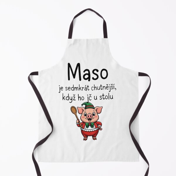 Item preview, Maso je sedmkrát chutnější Funny Pig T-Shirt | Czech Food Humor Shirt | Cute Cooking Pig Design for Food Lovers designed and sold by Sushikidsntoddlers.