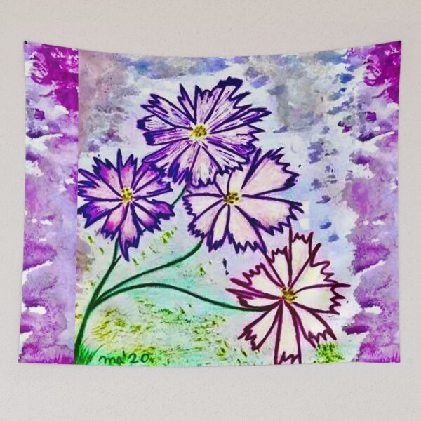 Item preview, Lilac flowers, colored pencil drawing. designed and sold by havijajmedia.