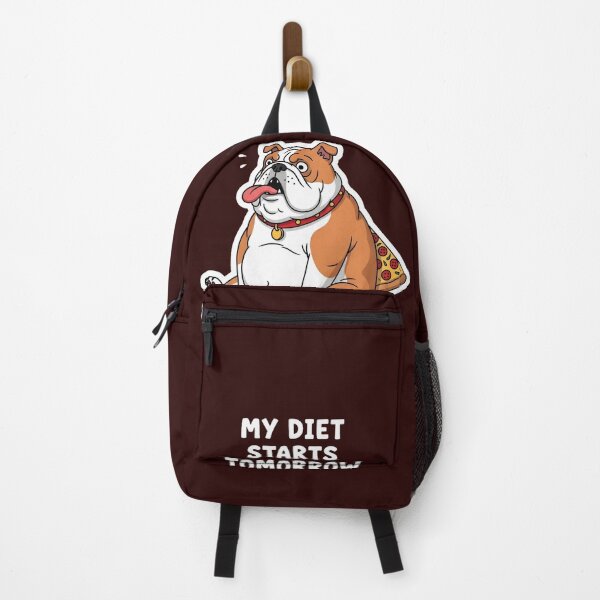 Item preview, My Diet Starts Tomorrow - Funny Bulldog Scale Pizza designed and sold by OVXIO.