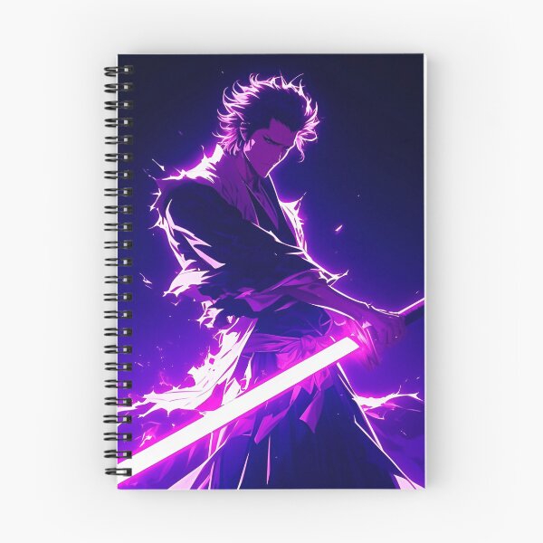 Item preview, Aizen - Violet Blade Samurai | Anime-Inspired Warrior with Purple Energy designed and sold by Dyan4.