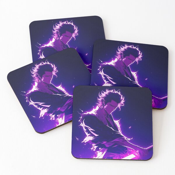 Item preview, Aizen - Violet Blade Samurai | Anime-Inspired Warrior with Purple Energy designed and sold by Dyan4.