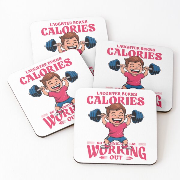 Item preview, Laughter Burns Calories - Funny Gym Humor Quote designed and sold by Abaseen.