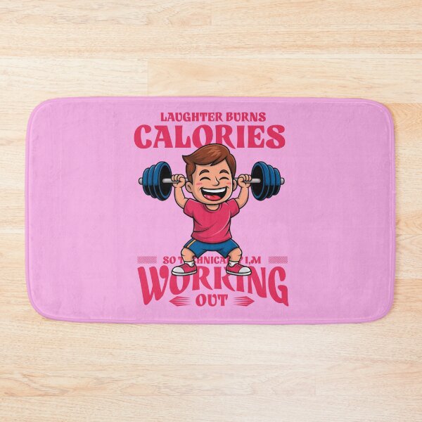 Item preview, Laughter Burns Calories - Funny Gym Humor Quote designed and sold by Abaseen.