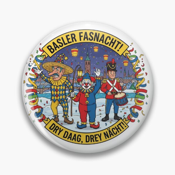 Item preview, Basler Fasnacht T-Shirt | Drey Daag Drey Nächt Carnival Design | Swiss Festival Costume Shirt & Sticker designed and sold by Sushikidsntod.