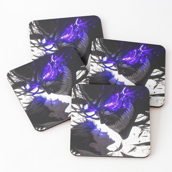 Item preview, Aizen -Shadow Demon Awakening – Dark Anime Power Clash with Neon Purple Energy designed and sold by Dyan4.