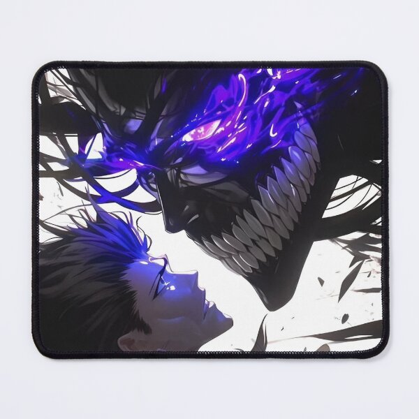 Item preview, Aizen -Shadow Demon Awakening – Dark Anime Power Clash with Neon Purple Energy designed and sold by Dyan4.