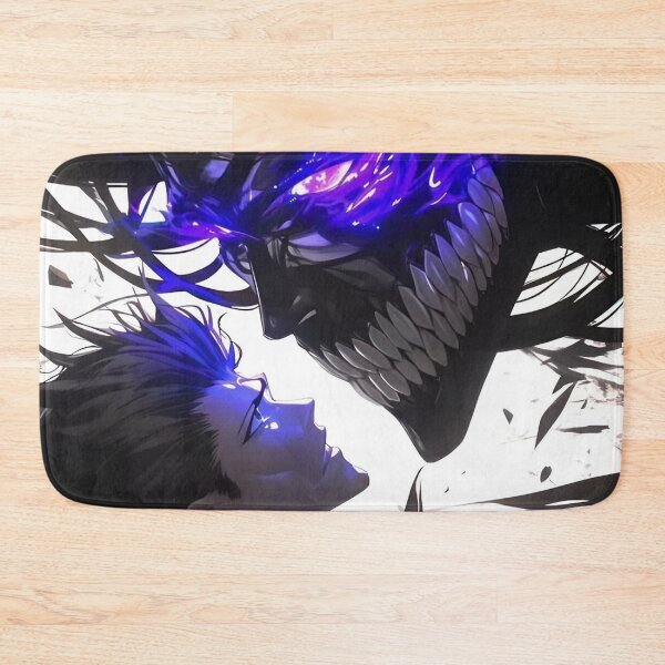 Item preview, Aizen -Shadow Demon Awakening – Dark Anime Power Clash with Neon Purple Energy designed and sold by Dyan4.