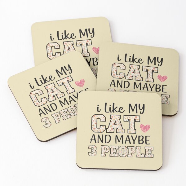 Item preview, I Like My Cat And Maybe 3 People Cat Lover Introvert Humor Pet Owner designed and sold by Bouufarte.