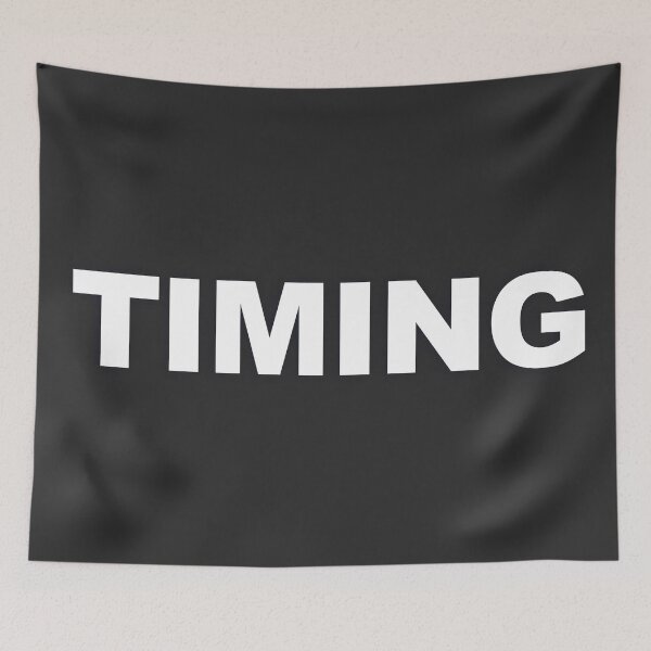 Item preview, TIMING — White Minimal Bold Type Statement designed and sold by WORDPAUSE.