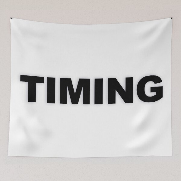 Item preview, TIMING — Black Minimal Bold Type Statement designed and sold by WORDPAUSE.