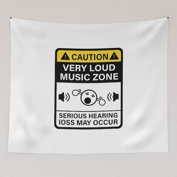 Item preview, Caution Loud Music zone designed and sold by ElseWorldDesign.