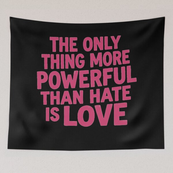 Item preview,  the Only Thing More Powerful Than Hate is love, resist and persist,anti fascism designed and sold by Meryem Mamouni.