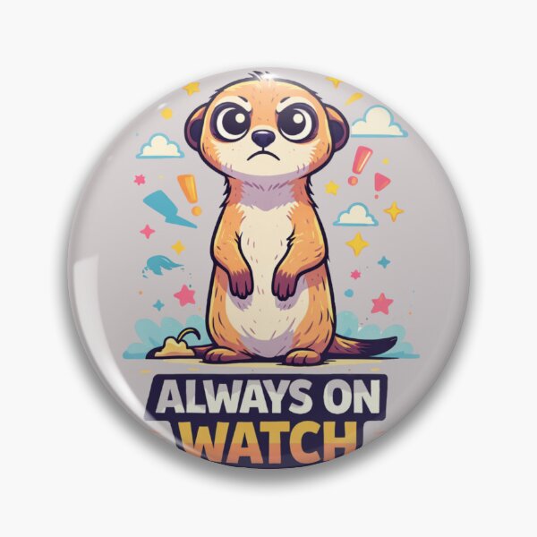 Item preview, Always On Watch – Cute Meerkat Cartoon Vigil Design designed and sold by Mosogoloso.