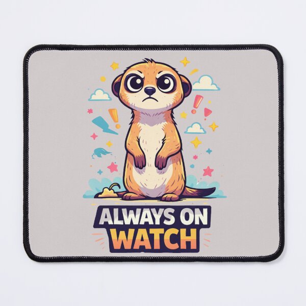 Item preview, Always On Watch – Cute Meerkat Cartoon Vigil Design designed and sold by Mosogoloso.
