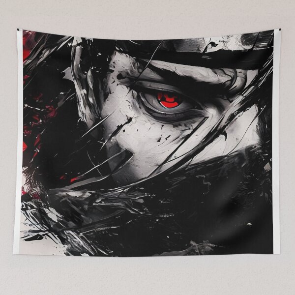 Item preview, Kakashi Hatake - Crimson Eye Shinobi – Dark Anime Ninja with Blood Red Gaze designed and sold by Dyan4.